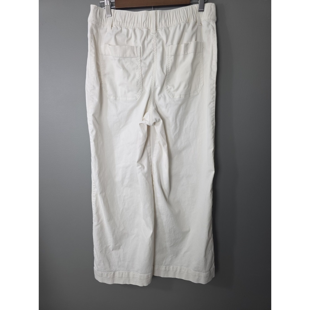 Sonoma Pants Womens Khaki Sailor Cropped Size 10 White/Ivory 30x25 High Waist - Picture 10 of 13